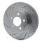 Dynamic Friction 631-54171L - Drilled and Slotted Silver Zinc Brake Rotor