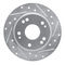 Dynamic Friction 631-59029R - Drilled and Slotted Silver Zinc Brake Rotor