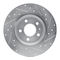 Dynamic Friction 631-73061L - Drilled and Slotted Silver Zinc Brake Rotor