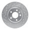 Dynamic Friction 631-73061L - Drilled and Slotted Silver Zinc Brake Rotor