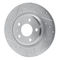 Dynamic Friction 631-73061L - Drilled and Slotted Silver Zinc Brake Rotor
