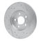 Dynamic Friction 631-73061L - Drilled and Slotted Silver Zinc Brake Rotor