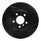 Dynamic Friction 633-31141R - Drilled and Slotted Black Zinc Brake Rotor
