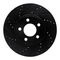 Dynamic Friction 633-56019L - Drilled and Slotted Black Zinc Brake Rotor