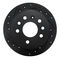 Dynamic Friction 633-65009L - Drilled and Slotted Black Zinc Brake Rotor