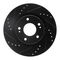 Dynamic Friction 633-72044L - Drilled and Slotted Black Zinc Brake Rotor