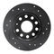 Dynamic Friction 633-74033L - Drilled and Slotted Black Zinc Brake Rotor