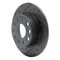 Dynamic Friction 633-74033L - Drilled and Slotted Black Zinc Brake Rotor