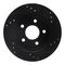 Dynamic Friction 633-54030L - Drilled and Slotted Black Zinc Brake Rotor