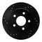 Dynamic Friction 633-54030L - Drilled and Slotted Black Zinc Brake Rotor