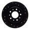 Dynamic Friction 633-47075R - Drilled and Slotted Black Zinc Brake Rotor