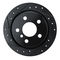 Dynamic Friction 633-32013L - Drilled and Slotted Black Zinc Brake Rotor