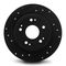 Dynamic Friction 633-47061L - Drilled and Slotted Black Zinc Brake Rotor