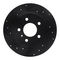 Dynamic Friction 633-45013L - Drilled and Slotted Black Zinc Brake Rotor