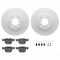 Dynamic Friction 4612-31009 - Brake Kit - Geostop Rotors and 5000 Euro Ceramic Brake Pads with Hardware