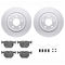 Dynamic Friction 4612-31014 - Brake Kit - Geostop Rotors and 5000 Euro Ceramic Brake Pads with Hardware