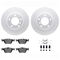 Dynamic Friction 4612-31016 - Brake Kit - Geostop Rotors and 5000 Euro Ceramic Brake Pads with Hardware