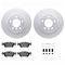 Dynamic Friction 4612-31019 - Brake Kit - Geostop Rotors and 5000 Euro Ceramic Brake Pads with Hardware