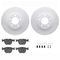 Dynamic Friction 4612-31024 - Brake Kit - Geostop Rotors and 5000 Euro Ceramic Brake Pads with Hardware