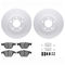 Dynamic Friction 4612-31032 - Brake Kit - Geostop Rotors and 5000 Euro Ceramic Brake Pads with Hardware