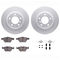 Dynamic Friction 4612-31036 - Brake Kit - Geostop Rotors and 5000 Euro Ceramic Brake Pads with Hardware