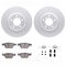 Dynamic Friction 4612-31041 - Brake Kit - Geostop Rotors and 5000 Euro Ceramic Brake Pads with Hardware