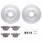 Dynamic Friction 4612-31042 - Brake Kit - Geostop Rotors and 5000 Euro Ceramic Brake Pads with Hardware