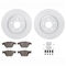 Dynamic Friction 4612-31058 - Brake Kit - Geostop Rotors and 5000 Euro Ceramic Brake Pads with Hardware