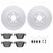 Dynamic Friction 4612-31063 - Brake Kit - Geostop Rotors and 5000 Euro Ceramic Brake Pads with Hardware