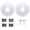 Dynamic Friction 4612-31066 - Brake Kit - Geostop Rotors and 5000 Euro Ceramic Brake Pads with Hardware