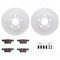 Dynamic Friction 4612-31069 - Brake Kit - Geostop Rotors and 5000 Euro Ceramic Brake Pads with Hardware