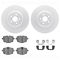 Dynamic Friction 4612-31093 - Brake Kit - Geostop Rotors and 5000 Euro Ceramic Brake Pads with Hardware