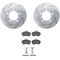 Dynamic Friction 2712-02027 - Brake Kit - Slotted Coated Carbon Alloy Brake Rotor and Active Performance 309 Brake Pads