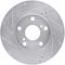 Dynamic Friction 7514-76161 - Brake Kit - Silver Zinc Coated Drilled and Slotted Rotors and 5000 Brake Pads with Hardware