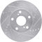 Dynamic Friction 7514-76161 - Brake Kit - Silver Zinc Coated Drilled and Slotted Rotors and 5000 Brake Pads with Hardware