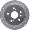 Dynamic Friction 7514-76161 - Brake Kit - Silver Zinc Coated Drilled and Slotted Rotors and 5000 Brake Pads with Hardware