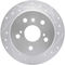 Dynamic Friction 7514-76161 - Brake Kit - Silver Zinc Coated Drilled and Slotted Rotors and 5000 Brake Pads with Hardware