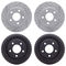 Dynamic Friction 2004-47006 - Geoperformance Coated Drilled and Slotted Brake Rotor 4 Wheel Set