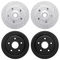 Dynamic Friction 2004-54010 - Geoperformance Coated Drilled and Slotted Brake Rotor 4 Wheel Set