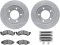 Dynamic Friction 2412-54005 - Brake Kit - Hi Carbon Drilled and Slotted Rotors and 1400 Brake Pads With Hardware