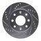 Dynamic Friction 631-72022L - Drilled and Slotted Silver Zinc Brake Rotor