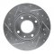 Dynamic Friction 631-72022R - Drilled and Slotted Silver Zinc Brake Rotor