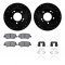 Dynamic Friction 8512-03071 - Brake Kit - Black Zinc Coated Drilled and Slotted Rotors and 5000 Brake Pads with Hardware
