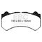 EBC Brakes DP31853C - Redstuff Ceramic Low Dust Disc Brake Pad Set, 2-Wheel Set