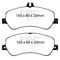 EBC Brakes DP32011C - Redstuff Ceramic Low Dust Disc Brake Pad Set, 2-Wheel Set