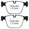 EBC Brakes DP32020C - Redstuff Ceramic Low Dust Disc Brake Pad Set, 2-Wheel Set