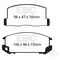 EBC Brakes DP3602C - Redstuff Ceramic Low Dust Disc Brake Pad Set, 2-Wheel Set