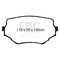 EBC Brakes DP61099 - 6000 Series Greenstuff Disc Brake Pad Set, 2-Wheel Set