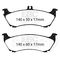 EBC Brakes DP61437 - 6000 Series Greenstuff Disc Brake Pad Set, 2-Wheel Set