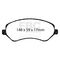 EBC Brakes DP61612 - 6000 Series Greenstuff Disc Brake Pad Set, 2-Wheel Set